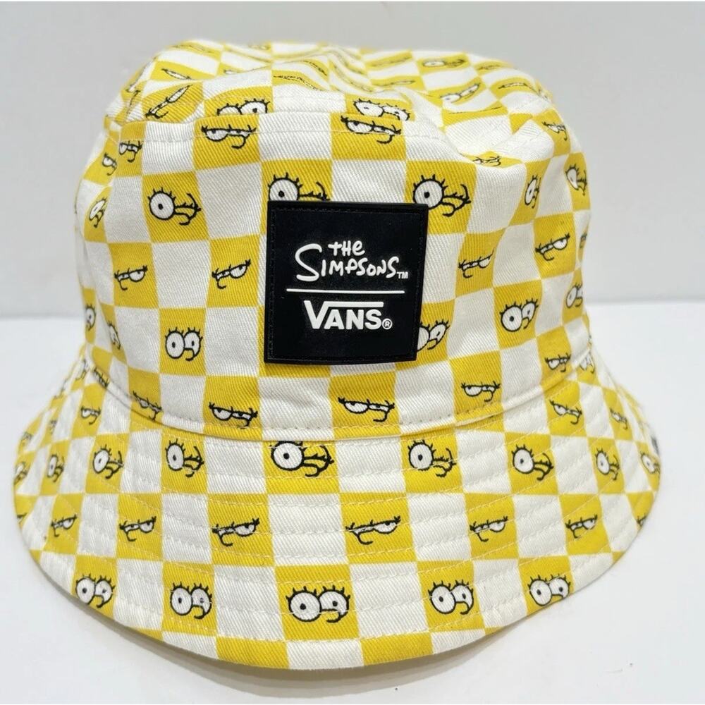 Vans x The Simpsons Check Eyes Bucket Hat Size Yellow OS